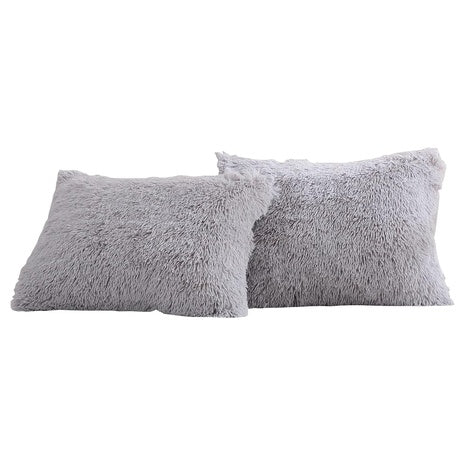 2 Faux Fur Pillow Shams