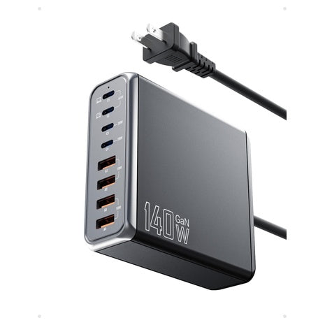 140W 8-Port GaN USB-C Fast Charging Station