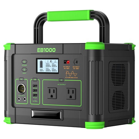 999Wh Solar Generator 1000W Power Station With 60W USB-C PD Output