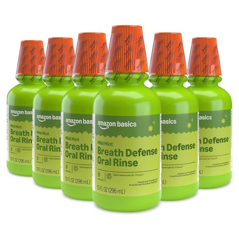 6-Pack Amazon Basics Breath Defense Oral Rinse