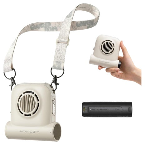 InoKraft Rechargeable Portable Waist Fan With Swappable 4Ah Battery