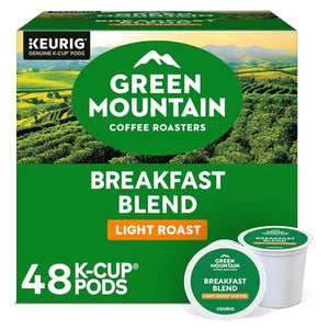48 Green Mountain Coffee Roasters Breakfast Blend K-Cup Pods