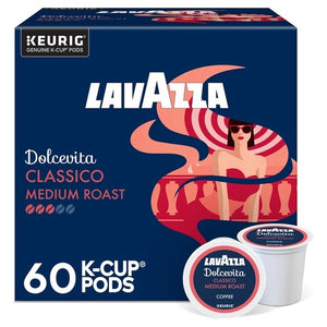60 Lavazza Dolcevita Classico, Single-Serve Keurig K-Cup Pods, Medium Roast Coffee