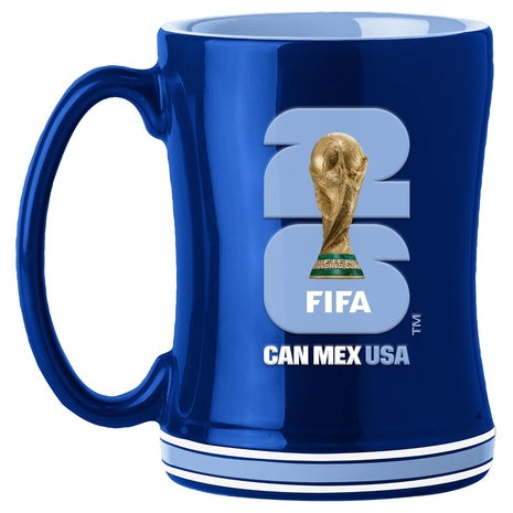 14 oz Soccer FIFA World Cup 2026 Sculpted Relief Mug (4Color)