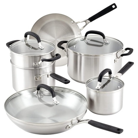 KitchenAid 10 Piece Stainless Steel Cookware Set