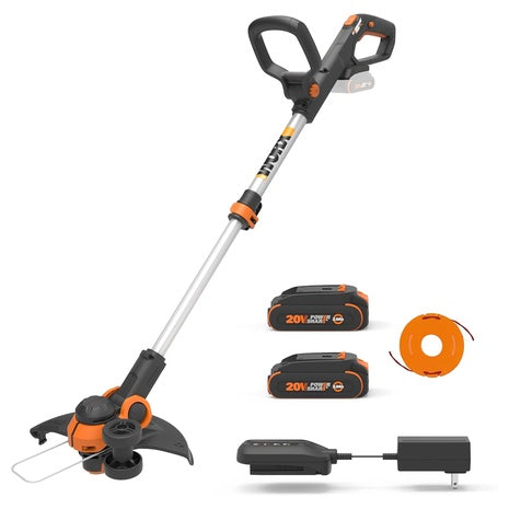 Worx GT 3.0 20V 12" Cordless String Trimmer & Edger W/2 Batteries & Charger