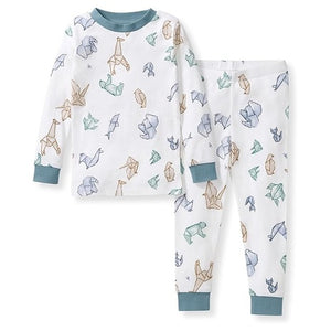 Size 4T Animal Origami Print Pajamas