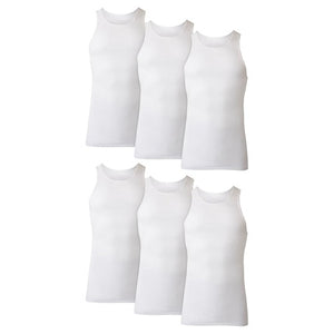6-Pack Hanes Cotton Tank Undershirts
