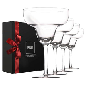 4 Crystal Margarita Glasses