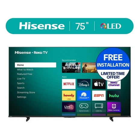 Hisense 75” H5 QLED 4K Roku Smart TV
