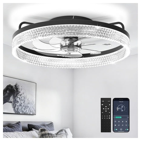 Franjulia 20" Flush Mount Ceiling Fan With Lights