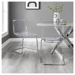 Set of 2 Mainstays Clear Dining Chairs