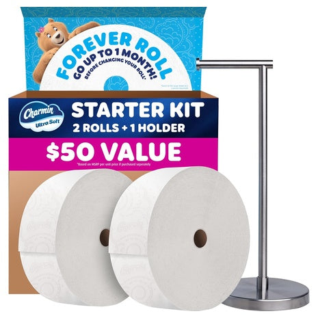 Charmin Toilet Paper Ultra Soft Forever Roll Starter Kit
