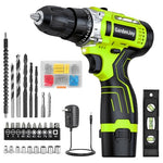 12V Cordless Power Drill Set with Battery, Charger & 65 Accessories
