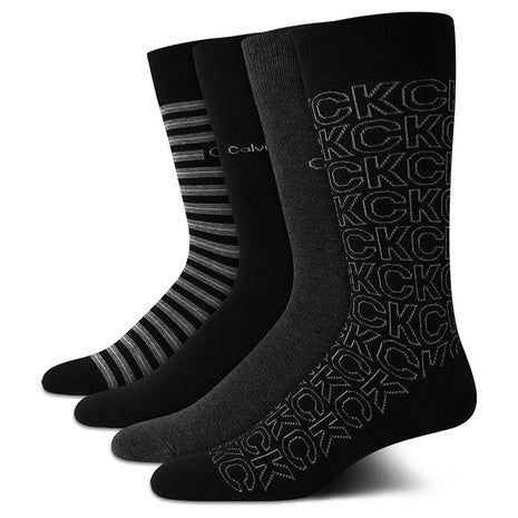 4 Pairs Calvin Klein Men’s Cotton Blend Crew Dress Socks