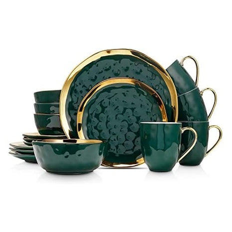 16-Piece Stone Lain Florian Modern Porcelain Dinnerware Set