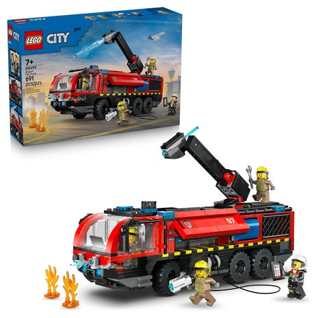 691-Piece LEGO City Airport Fire Truck Kids Building Toy (60499)