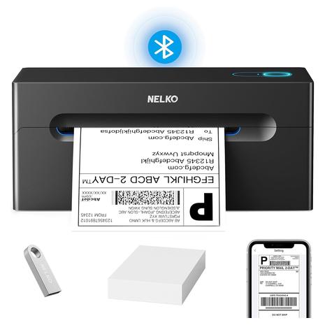 Nelko Bluetooth Thermal Shipping Label Printer