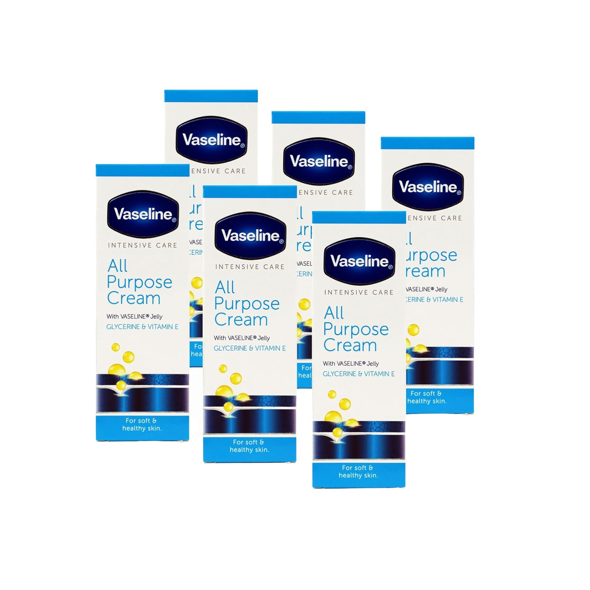 6-Pack Vaseline Intensive Care All Purpose Cream