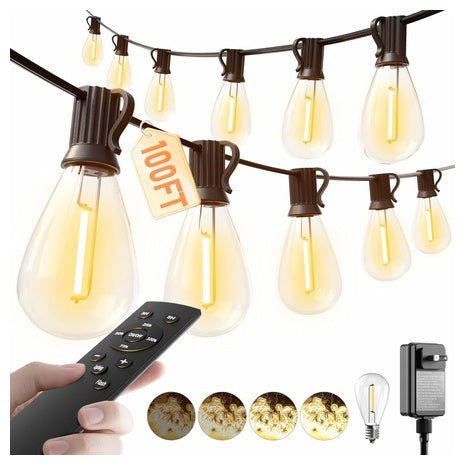 100FT LED Outdoor String Lights