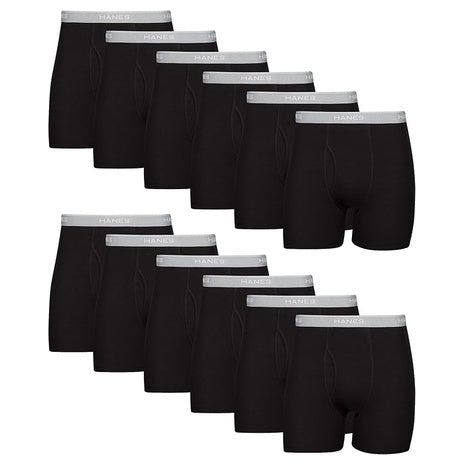 12-Pack Hanes Men's Boxer Briefs
