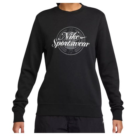 Nike Sportswear Women's Club Fleece Graphic Crewneck Sweatshirt