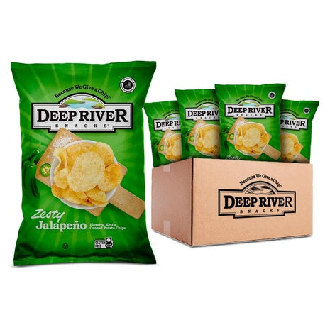 24 Deep River Zesty Jalapeño Kettle Cooked Potato Chips