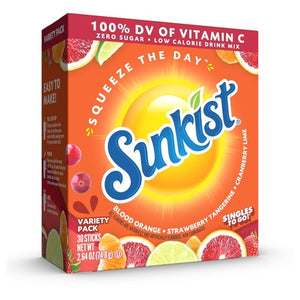 30 Sunkist Soda Variety Pack Drink Mix Sticks