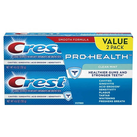 2 Crest Pro-Health Clean Mint Toothpastes (4.6oz)