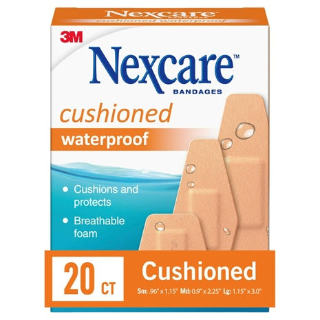 20 Nexcare Waterproof Cushioned Bandages