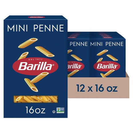 12-Boxes of Barilla Mini Penne Pasta