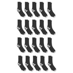 20 Pairs Hanes Men’s Crew Socks (2 Colors)