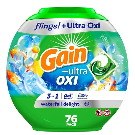 304 Gain Flings Laundry Detergent Soap Pacs (2 Scents)