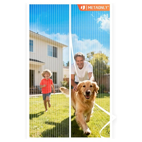 Metaonly Magnetic Screen Door Mesh Fits 36" X 80" Door