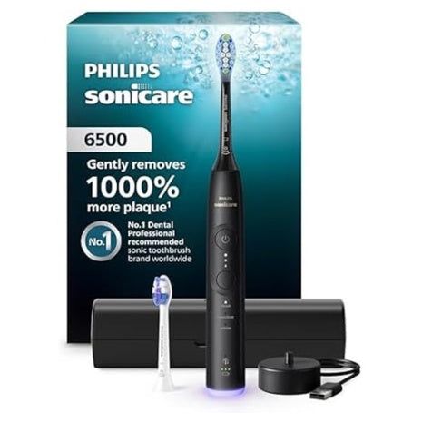 Philips Sonicare 6500 Rechargeable Electric Toothbrush With 2 Brush Head