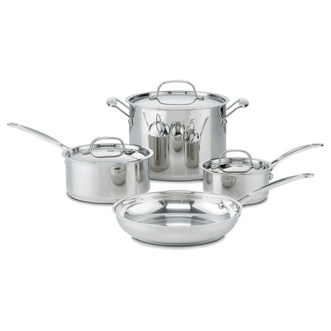 7-Piece Cuisinart Stainless Steel Pots & Pans Set With Induction
