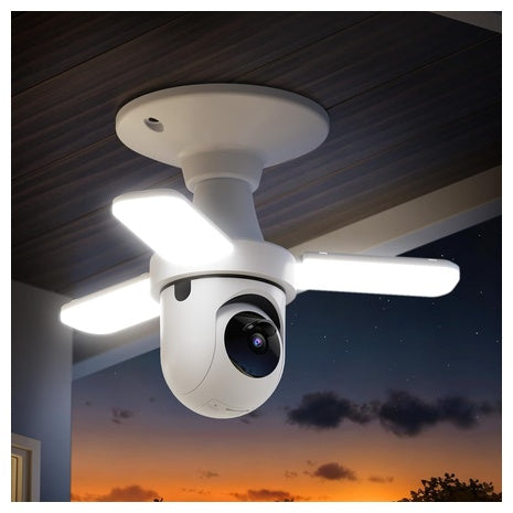 3K Light Bulb Security Camera with Motion Lighting