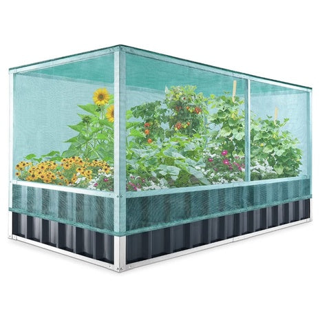 KING BIRD Galvanized Raised 68"x36"x35" Metal Garden Bed