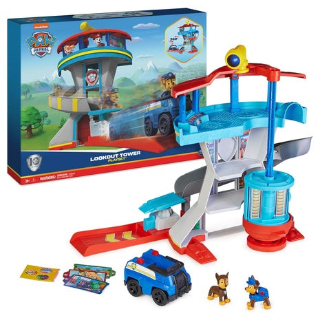 Paw Patrol Lookout Tower Playset with Car Launcher and Chase Figures