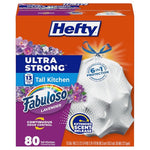 80-Count 13-Gallon Hefty Ultra Strong Tall Kitchen Drawstring Trash Bags (White)
