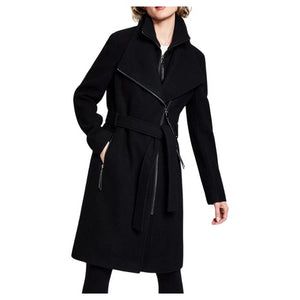 Calvin Klein Women's Wool Blend Belted Wrap Coat