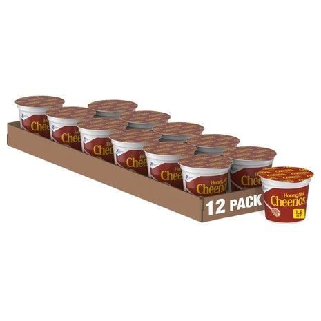 12-Pack Honey Nut Cheerios Breakfast Cereal Cups (1.8 oz)