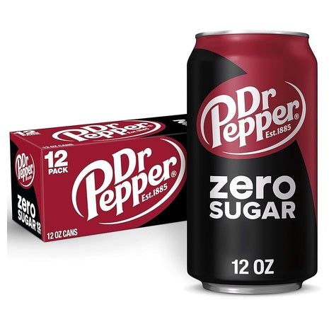 12 Cans Dr Pepper Zero Sugar