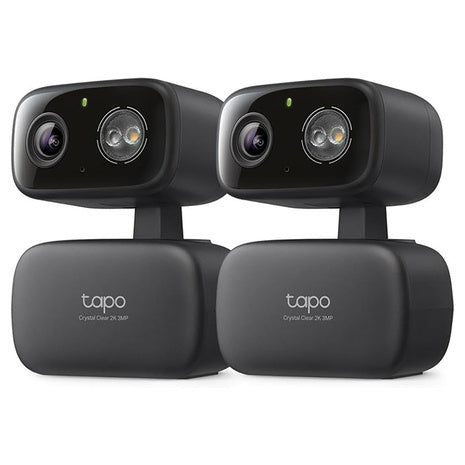 2-Pack Tapo 2K Indoor/Outdoor Pan/Tilt Wired Security Camera