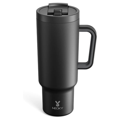 40 oz Stainless Steel Insulated Tumbler with Handle & Flip Straw