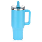 40oz Stainless Steel Tumblers with Handle and Straw Lid (6 Colors)