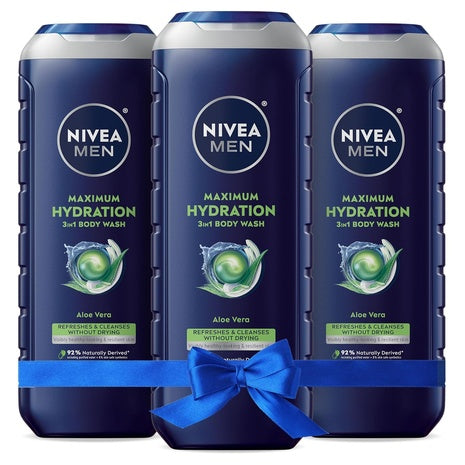 3 Pack Nivea Men Maximum Hydration Body Wash (16.9oz)