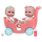 Lil Cutesies 8.5" Twin Dolls & Stroller Set
