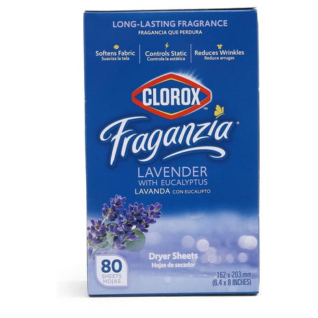 80-Count Clorox Fraganzia Lavender Eucalyptus Dryer Sheets (Ocean)
