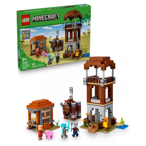 LEGO Minecraft the Pillager Outpost and Ravager Toy Building Set